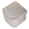 Parkland Collection Lina Transitional White Pouf