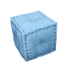 Solid Handmade Canvas Square Pouf