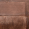 Solid Handmade Buffalo Leather Square Pouf (Recycled Foam with Fibre Fill)