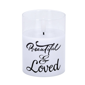 Led Candle Beautiful & Loved