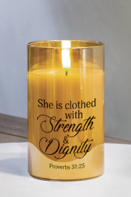 Led Candle She Is Clothed Prov 31:25