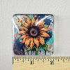 Sunflowers on blue Background Print Acrylic Glass Magnet