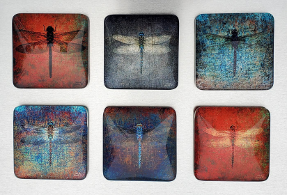 The Dragonfly Collection Sampler Pack 12 Glass Magnets