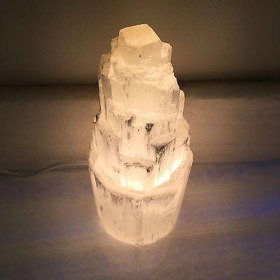 Selenite Skyscraper Lamp Small