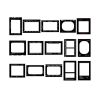 30 Pcs Black Photographic Film PET Transparent Paper Picture Frame Sticker Scrapbooking Supplies for Journal Diary Planner