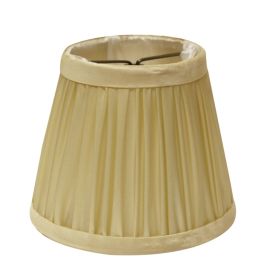 Slant Pencil Pleat Chandelier Lampshade with Flame Clip, Magnolia (Set of 6)