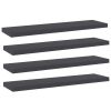 Bookshelf Boards 4 pcs Gray 15.7"x3.9"x0.6" Engineered Wood