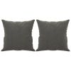 Throw Pillows 2 pcs Dark Gray 15.7"x15.7" Velvet