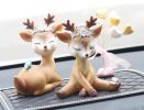 4PCS Sika Deer Desktop, Beautiful Sika Deer Model Craft Decor For Home