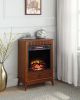 ACME Hamish Fireplace in Walnut Finish AC00852