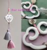 Chinese Style Clouds With Grey Pink Tassels Car Interior Hanging Ornaments For Wishful Blessing