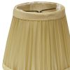 Slant Pencil Pleat Chandelier Lampshade with Flame Clip, Magnolia (Set of 6)