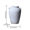 Artisan Ceramic Grey Stone Vase 7"D x 10.5"H - Country Charm for Your Home