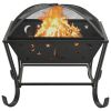 Fire Pit with Poker 24.4" XXL Steel