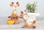 4PCS Sika Deer Desktop, Beautiful Sika Deer Model Craft Decor For Home