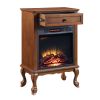 ACME Eirene Fireplace in Walnut Finish AC00855