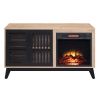 ACME Gamaliel Fireplace in Oak & Espresso Finish AC00849