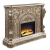 ACME Danae FIREPLACE Antique Silver & Gold Finish AC01618