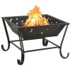 Fire Pit with Poker 24.4" XXL Steel