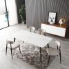 J3710 Porcelain Dining Table White 70"