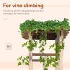 Outsunny 85" Wooden Garden Arbor for Wedding and Ceremony, Outdoor Garden Arch Trellis for Climbing Vines - Carbonized