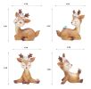 4PCS Sika Deer Desktop, Beautiful Sika Deer Model Craft Decor For Home