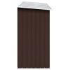 Garden Log Storage Shed Galvanized Steel 129.9"x33.1"x59.8" Brown