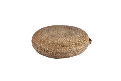 Hand Braided Jute Floor Cushion Natural (Color: Natural, size: 21"x4")