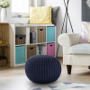 Anahid 18" Wide Round Pouf Ottoman