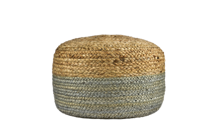 Mcnally 18" Wide Round Pouf Ottoman (Color: Natural / Mint, size: 18in)