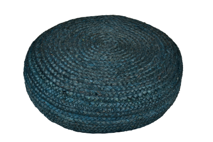 26" Wide Round Pouf Ottoman (Color: Teal, size: 26in)