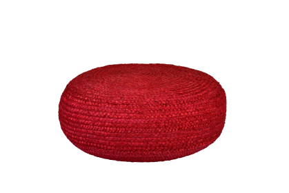 26" Wide Round Pouf Ottoman (Color: Roswewood, size: 26in)