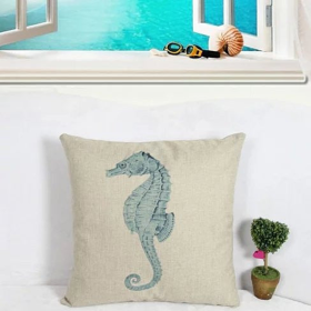 Coastal Charm Cushion Covers (Color: Seahorse)