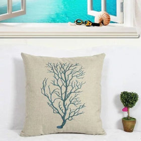 Coastal Charm Cushion Covers (Color: Coral Tree)