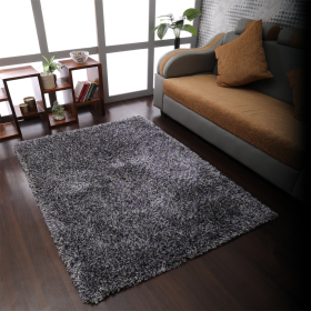 Rugsotic Carpets Hand Tufted Shag Polyester Area Rug Solid (Color: Blue White, size: 4'x6')