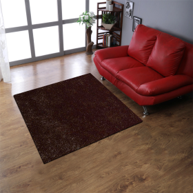 Rugsotic Carpets Hand Tufted Shag Polyester Square Area Rug Solid (Color: Brown, size: 6'x6')