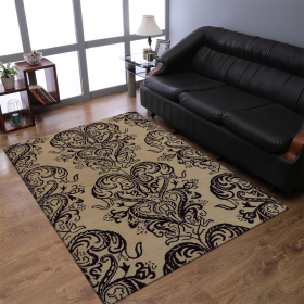 Rugsotic Carpets Hand Tufted Wool Area Rug Contemporary (Color: Cream Brown1, size: 4'x6')