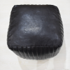 Solid Handmade Goat Leather Square Pouf (Recycled Cotton Fill)