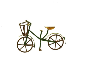 MiniGarden Fairy Garden Miniature Mini Bicycle (Color: green)