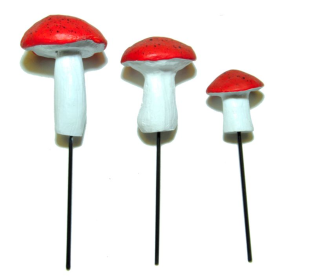 Garden Miniature Mushrooms (Color: orange)