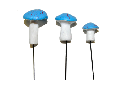 Garden Miniature Mushrooms (Color: Blue)