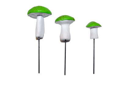 Garden Miniature Mushrooms (Color: green)