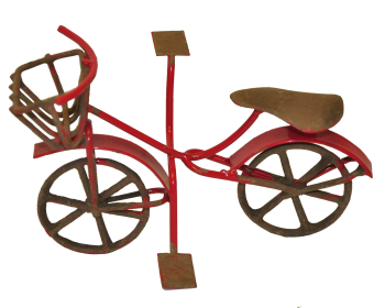 MiniGarden Fairy Garden Miniature Mini Bicycle (Color: Red)