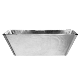 GILT Gilded Glass 13" Rectangular Bowl (Color: Silver, size: 13")