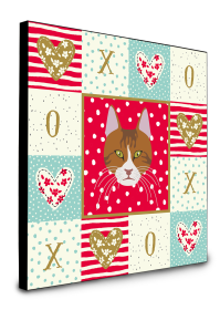 Door Hanging Prints (Color: Aegean - Cat Face, size: 8 x 8)