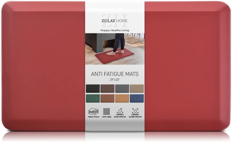 Zulay Home Anti Fatigue Mat (Color: RD, size: 20X39)