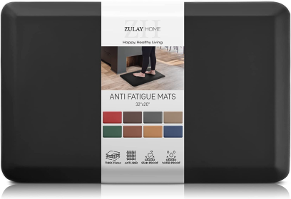 Zulay Home Anti Fatigue Mat (Color: BLK, size: 32X20)