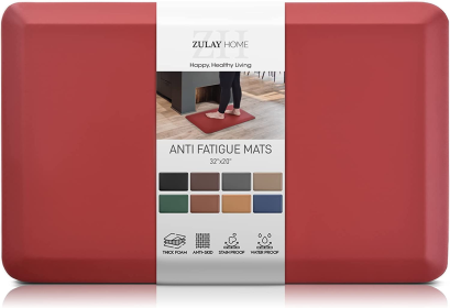 Zulay Home Anti Fatigue Mat (Color: RD, size: 32X20)