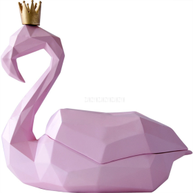 Swan Tissue Box Cover (Color: Pink)