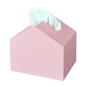 Tissue Box Cover (Color: Pink)